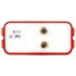 15200R3 by TRUCK-LITE - 15 Series, Incandescent, Red Rectangular, 1 Bulb, Marker Clearance Light, PC2, PL-10, 12V, Bulk