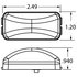 15250R3 by TRUCK-LITE - 15 Series, LED, Red Rectangular, 1 Diode, Marker Clearance Light, P3, PL-10, 12V, Bulk