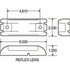 21051R3 by TRUCK-LITE - 21 Series, LED, Red Rectangular, 1 Diode, Marker Clearance Light, PC, 2 Screw, Reflectorized, Fit 'N Forget M/C, .180 Bullet Terminal/Ring Terminal, 12V, Kit, Bulk