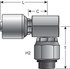 G25123-0608 by GATES CORPORATION - Couplings - MegaCrimp Couplings - Male O-Ring Boss Swivel90° Block