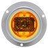 10090Y by TRUCK-LITE - 10 Series LED Clearance / Marker Light - High Profile, Yellow Round, 8 Diode, PC, Gray Polycarbonate Flange Mount, Fit 'N Forget M/C, Female PL-10, 12V, Kit