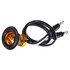 33075Y by TRUCK-LITE - 33 Series, LED, Yellow Round, 1 Diode, Marker Clearance Light, PC, Black Rubber Grommet Mount, Hardwired, .180 Bullet Terminal, 12V, Kit