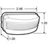 15227 by TRUCK-LITE - 15 Series, LED, 3 Diode, License Light, Rectangular, Bracket Mount, Hardwired, .180 Bullet, 12V, Kit
