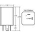 182 by TRUCK-LITE - Flasher Module - Electro-Mechanical, 2 Blade Terminal, 70-120 Fpm, 12V