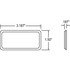 32A by TRUCK-LITE - Signal - Stat, Rectangle, Yellow, Reflector, Chrome Acrylic Adhesive Mount