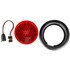 44002R by TRUCK-LITE - LED Stop/Turn/Tail Light - Super 44, Red, Round, 42 Diode, Black Grommet Mount, Fit 'N Forget S.S., Straight PL-3 Female, 12V, Kit