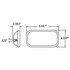 7450 by TRUCK-LITE - Convex Mirror - Signal-Stat, 4 x 9 in., Black ABS Plastic, Rectangular, Universal Mount