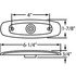 2673A by TRUCK-LITE - Signal-Stat, LED, Yellow Rectangular, 12 Diode, Marker Clearance Light, P2, Chrome ABS 2 Screw, Hardwired, Ring Terminal/Stripped End, 12V, Kit