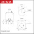 AB-9265 by POWER10PARTS - Air Spring - Rolling Lobe - Composite Piston