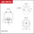 AB-9974 by POWER10PARTS - Air Spring - Rolling Lobe - Composite Piston