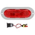 60062R by TRUCK-LITE - 60 Series, LED, High Mounted Stop Light, 26 Diode, Oval Red Polycarbonate, Gray Flange Mount, Fit 'N Forget S.S., Straight PL-2, 12V, Kit