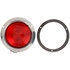 80336R by TRUCK-LITE - Stop/Turn/Tail Light - 80 Series, Incandescent, Red, Round, 1 Bulb, Polished Silver Flange Mount, Hardwired, Blunt Cut, 12V