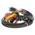 88911 by TRUCK-LITE - Wiring Harness - 88 Series, 15 Plug, Rear, 55 in. License, Stop/Turn/Tail, with Stop/Turn/Tail, M/C, Auxiliary, Tail Breakout, 14 Gauge, Male 7 Pole Plug, Right Angle PL-3, Female .180 Bullet