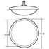 97863 by TRUCK-LITE - Cross View, 10.5 In., Metal Steel Convex Mirror, Round, Universal Mount