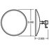 97802 by TRUCK-LITE - 5 In., Black Steel Convex Mirror, Round, Universal Mount