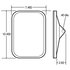 97805 by TRUCK-LITE - 7.5 x 10.5 In., Silver Stainless Steel, Flat Mirror, Universal