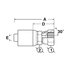 04Z04L by WEATHERHEAD - Eaton Weatherhead Z Series Crimp Hose Fittings Female JIS 30 Flare Swivel Straight