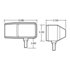 80888 by TRUCK-LITE - Economy, Universal, Halogen, 4 X 6 in. Rectangular, Snow Plow Light, 2 Bulb, Polycarbonate, 12V, Kit