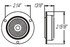 MC52AB by OPTRONICS - 2” yellow recess flange mount marker/clearance light