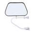 97750 by TRUCK-LITE - 6.25 x 9.75 In., Chrome Plastic, Flat Mirror, Universal