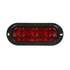 60550R by TRUCK-LITE - 60 Series LED, Red/Clear, Oval, 8 Diode, Stop/Turn/Tail & Back - Up, Black Flush Mount, Hardwired, .180 Bullet, 12V