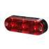 60557R by TRUCK-LITE - 60 Series LED, Red/Clear, Oval, 8 Diode, Stop/Turn/Tail & Back - Up, Grommet Mount, Reflectorized Fit 'N Forget 4 Pin S.S., 12V