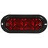 60550R by TRUCK-LITE - 60 Series LED, Red/Clear, Oval, 8 Diode, Stop/Turn/Tail & Back - Up, Black Flush Mount, Hardwired, .180 Bullet, 12V