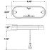 60556R by TRUCK-LITE - 60 Series LED, Red/Clear, Oval, 8 Diode, Stop/Turn/Tail & Back - Up, Grommet Mount, Hardwired, Fit 'N Forget S.S., 12V