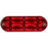 60557R by TRUCK-LITE - 60 Series LED, Red/Clear, Oval, 8 Diode, Stop/Turn/Tail & Back - Up, Grommet Mount, Reflectorized Fit 'N Forget 4 Pin S.S., 12V