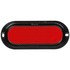 60558R by TRUCK-LITE - 60 Series, Oval Red Flange Reflector, Black Polycarbonate, 2 Screw