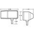 80888 by TRUCK-LITE - Economy, Universal, Halogen, 4 X 6 in. Rectangular, Snow Plow Light, 2 Bulb, Polycarbonate, 12V, Kit