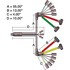 88911 by TRUCK-LITE - Wiring Harness - 88 Series, 15 Plug, Rear, 55 in. License, Stop/Turn/Tail, with Stop/Turn/Tail, M/C, Auxiliary, Tail Breakout, 14 Gauge, Male 7 Pole Plug, Right Angle PL-3, Female .180 Bullet