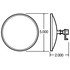 97802 by TRUCK-LITE - 5 In., Black Steel Convex Mirror, Round, Universal Mount