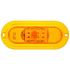 60042Y by TRUCK-LITE - Side Turn Signal Light - 60 Series, LED, Yellow Oval, 6 Diode, Yellow Flange Mount, Fit 'N Forget S.S., 12V