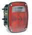 50952 by GROTE - Torsion Mount® Three-Stud Navistar® Volvo® Stop Tail Turn Light, LH w/ License Window, Red
