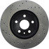 128.62120L by CENTRIC - Sport Cross Drilled Brake Rotor, Left